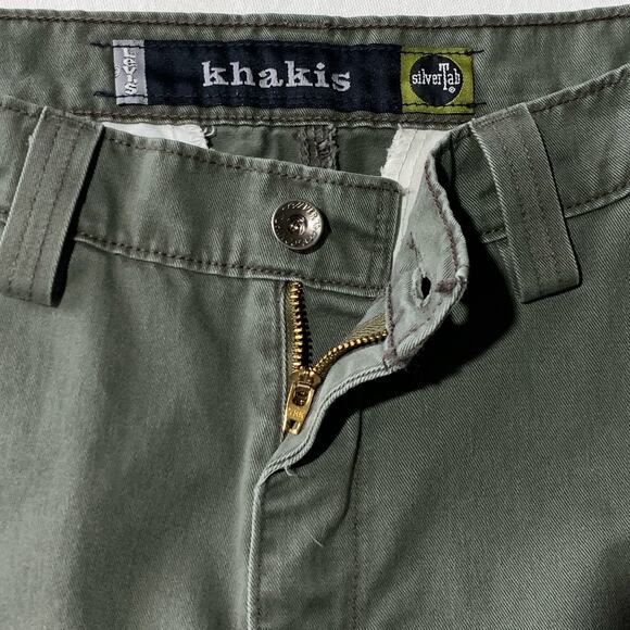 Vintage 90's Levis Bermuda Shorts Size 7 Silver Tab Khakis USA 100% Cotton - Picture 7 of 8